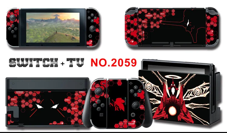 Для nintendo Switch Pain sticker консоль Dock Joy Con полное покрытие цветной бумажной кожи Закаленное стекло протектор экрана от 2000-2305