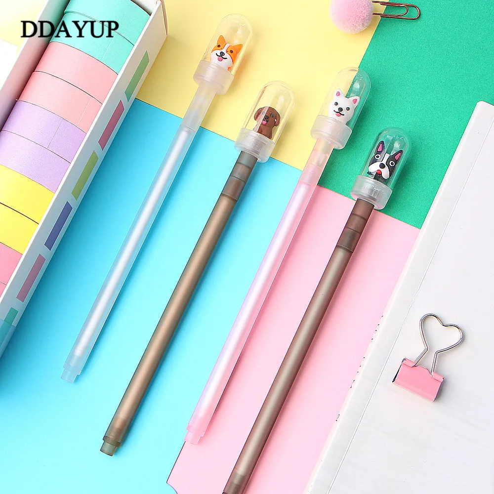 2 шт. милая кавайная гелевая ручка для собак Ручка роллер школьные офисные