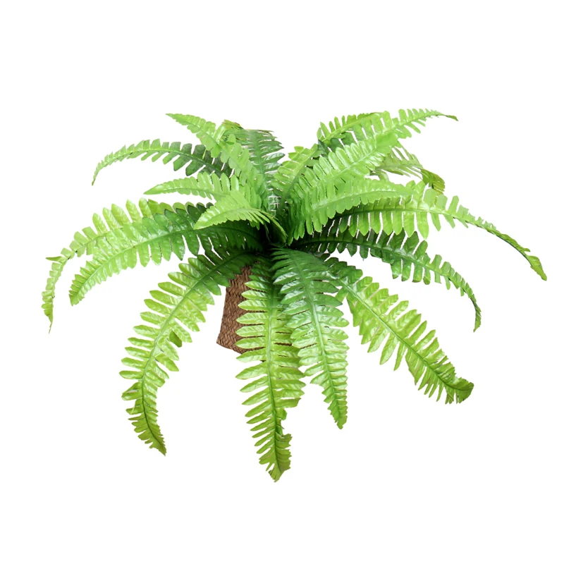 

Artificial Plants Persian Plastic Fern Bouquet Green Leaves Plant Fake Wreath Grass Wall Hanging Home Wedding Shop Decoration