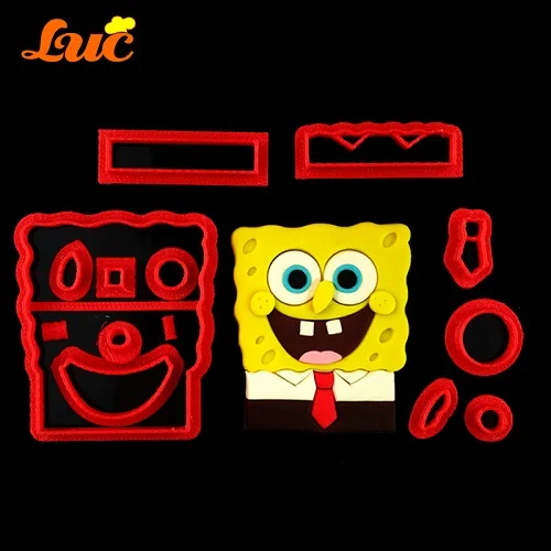 SpongeBob 2 inch Мультяшный персонаж Губка Боб Квадратные Штаны Патрик звезда формочки для печенья инструменты на заказ 3D печатные формочки для помадки формочки для печенья - Цвет: SpongeBob 2 inch