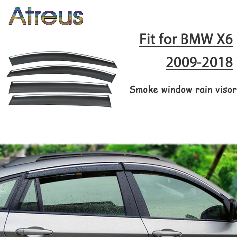 

Atreus 1 комплект ABS Дождь дым окно козырек для BMW X6 2009-2018 аксессуары