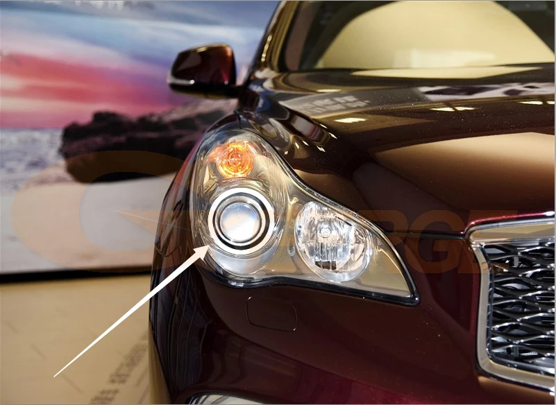 Для Infiniti QX50 2013 отличное ангельские глазки Ультра яркое освещение COB комплект светодиодов «глаза ангела»