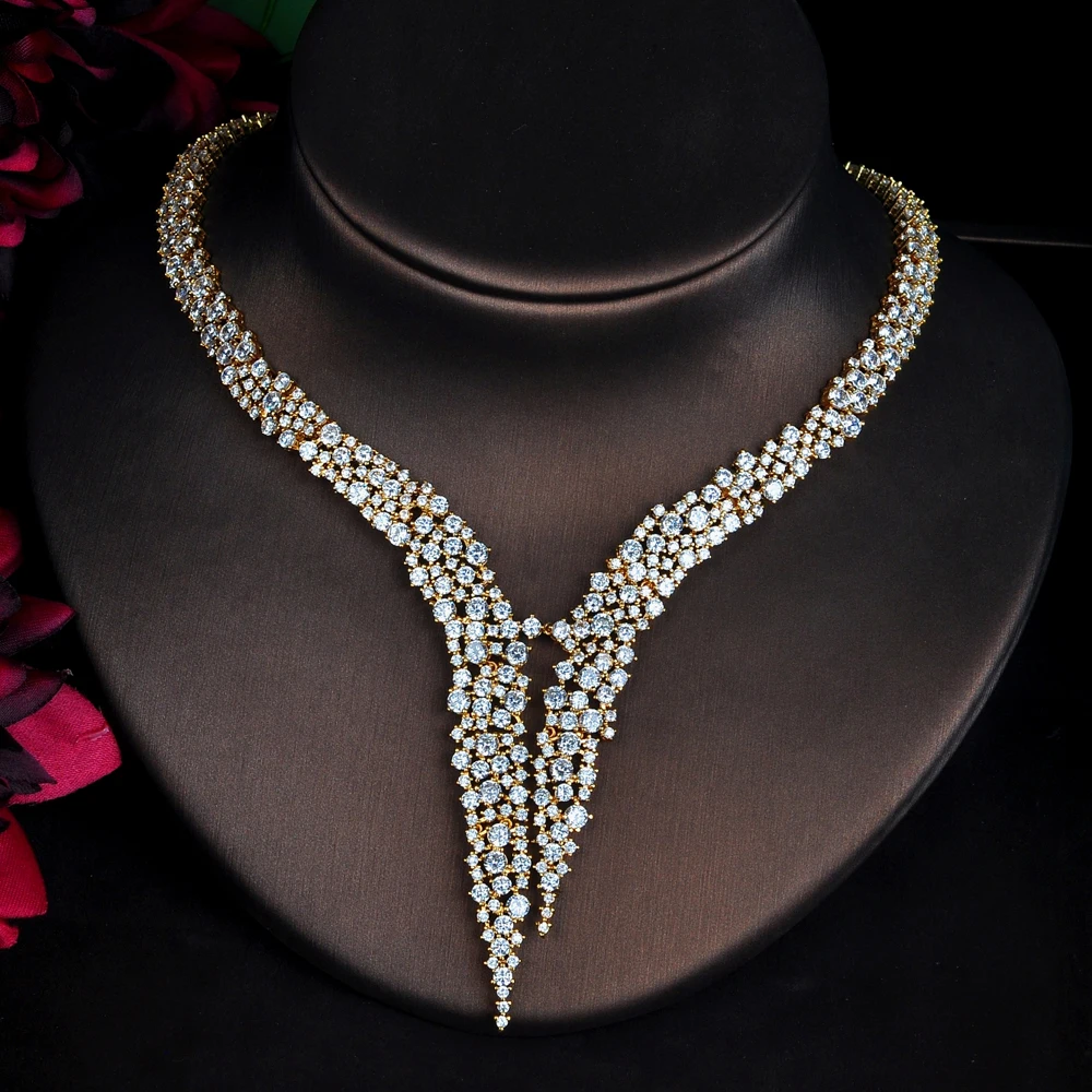 HIBRIDE новые дубайские Золотые Ювелирные наборы для женщин Свадебные аксессуары 4