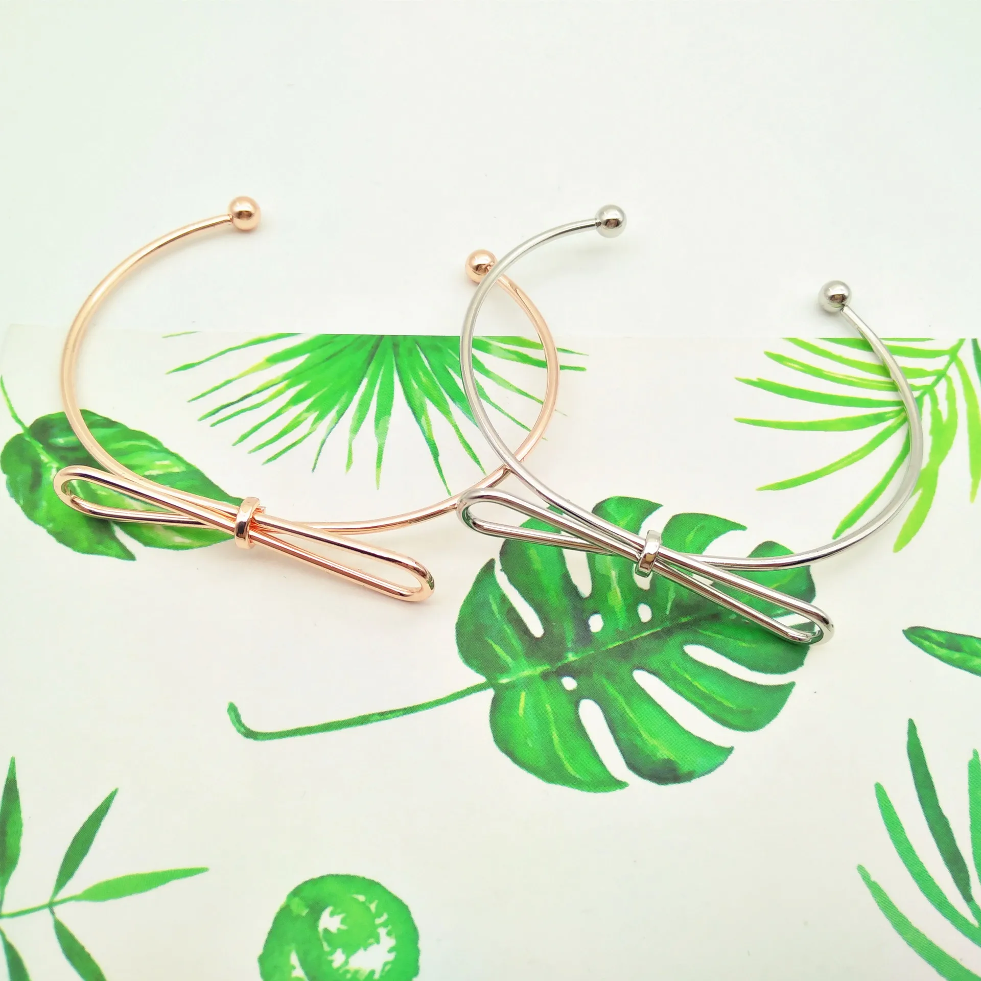 Браслет с бантом в стиле ретро металлический браслет из нержавеющей стали