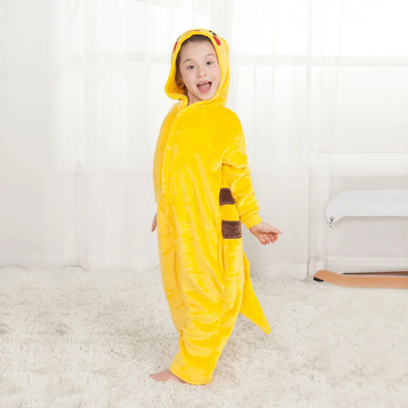 Японский мультфильм Покемон пижамы с Пикачу Косплей Аниме Kigurumi Необычные мягкий