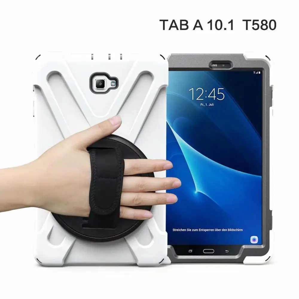 White Kickstand Для Galaxy Tab A 10,1 чехол, ударопрочный сверхпрочный защитный чехол для samsung Galaxy Tab A 10,1 T580 T585 - Цвет: White Kickstand