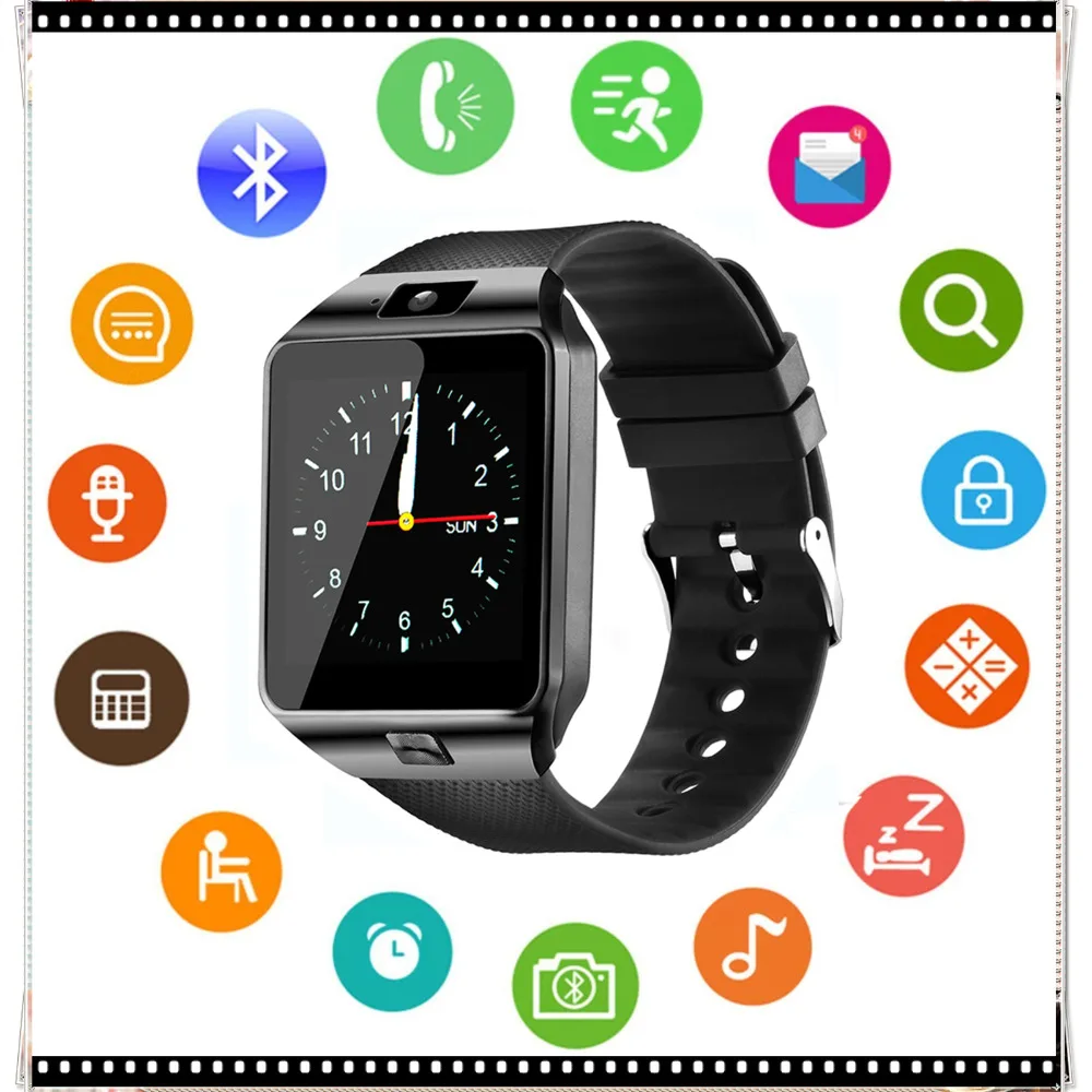 Оригинальные Смарт часы DZ09 100 шт Bluetooth Android телефон вызов SIM TF карта для Apple IOS iPhone