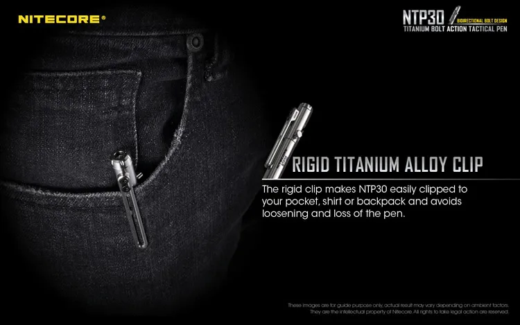 Nitecore NTP30 тактическая ручка для самозащиты инструменты из титанового сплава Эргономичный вольфрамовый стальной конический наконечник