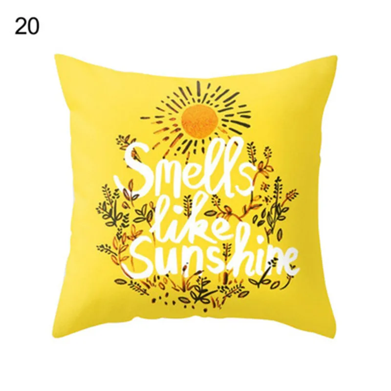 Новинка наволочка 1 шт. Полиэстеровая Желтая подушка диванная на талию