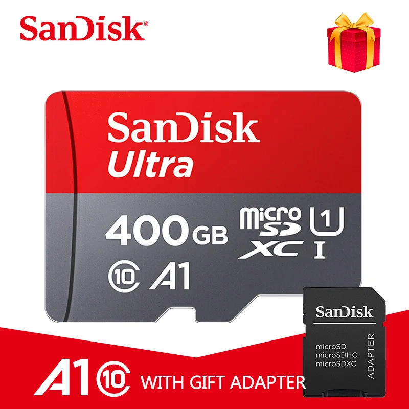 400GB Карта памяти SanDisk A1, 400 ГБ, 256 ГБ, 200 ГБ, 128 ГБ, 64 ГБ, 98 МБ/с./с, 32 ГБ, карта Micro sd, класс 10, UHS-1, карта флэш-памяти, Microsd для планшета - Емкость: 400GB
