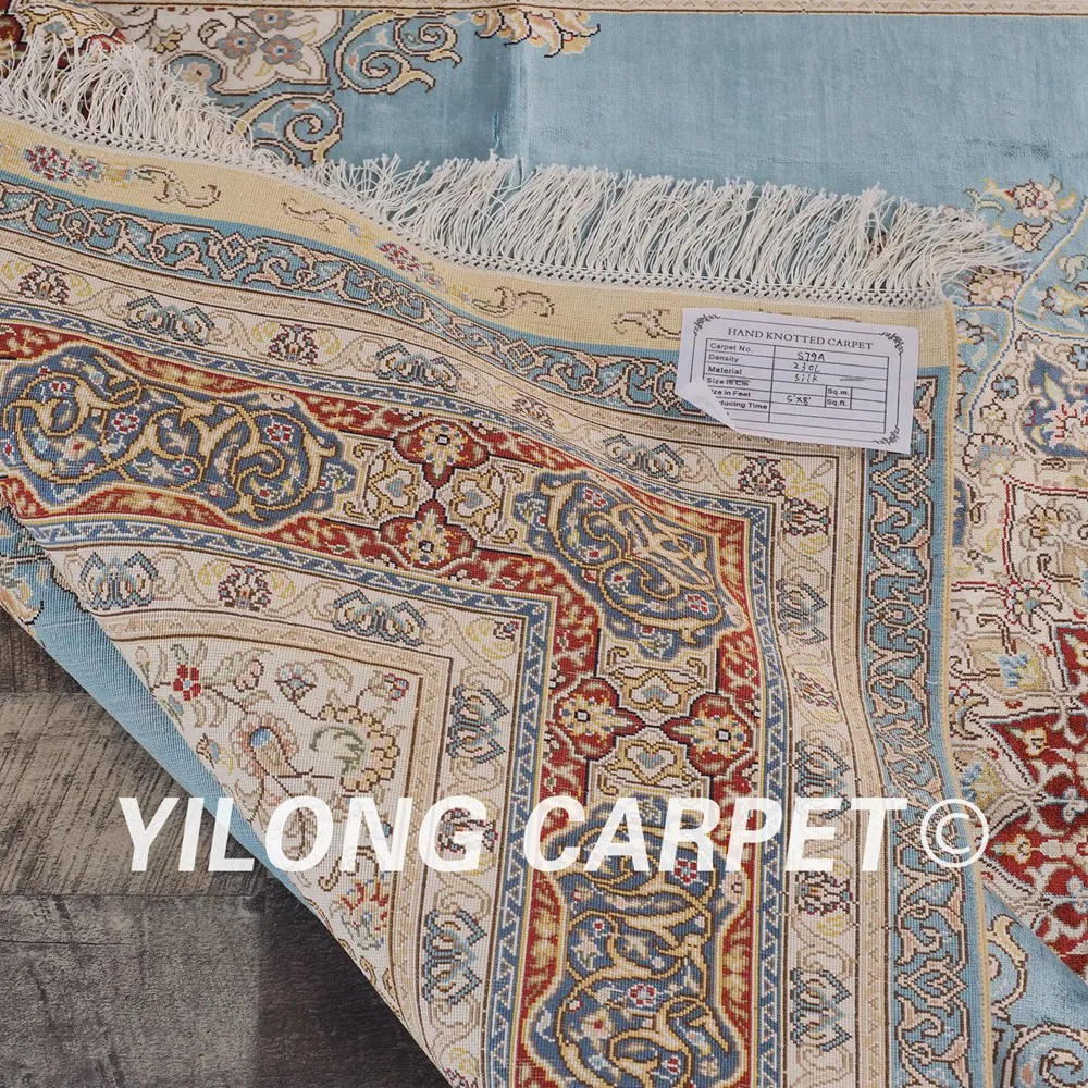 Yilong 5'x8' турецкие узелки персидский шелк дома ручной работы африканские ковры
