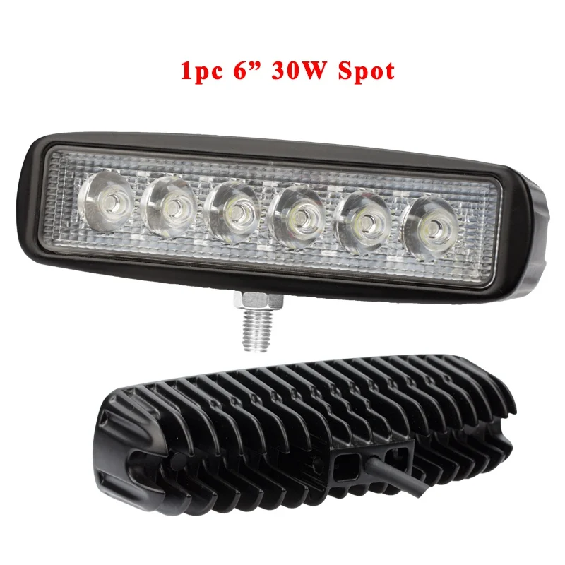 1 pc 30W Spot VISORAK " 60 Вт внедорожный светодиодный светильник для грузовика светодиодный светильник для вождения 4x4 4WD ATV светодиодный задний светильник для Jeep 4x4 4WD SUV ATV Trailer Car - Цвет: 1 pc 30W Spot