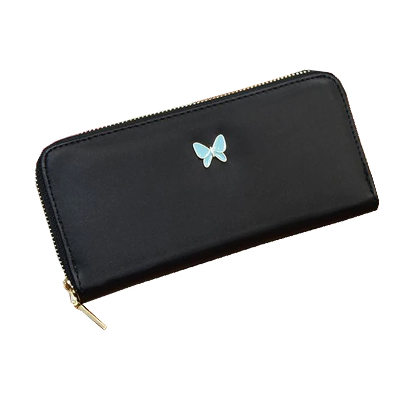 Нейлон кошельки бренд 2017 Новый Мода длинным Твердые Женщины кошелек на молнии