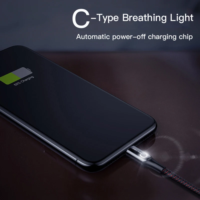 Кабель Baseus USB Type C с поддержкой быстрой зарядки 3 А для телефонов samsung galaxy note 9 s9 one plus