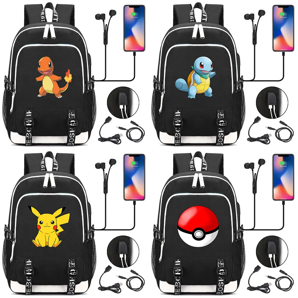 Новый Squirtle Аниме Пикачу чармандер наушники USB Jack для мальчика и девочки школьные