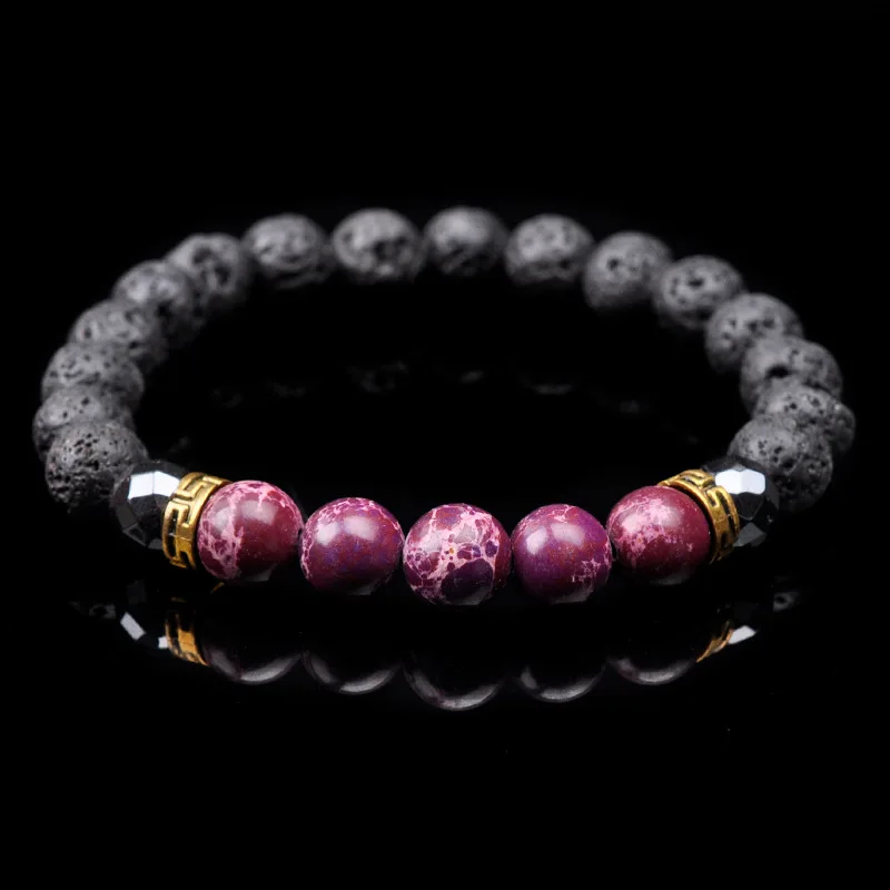 SA SILVERAGE новый браслет из натурального камня нефритовый бисер фиолетовые