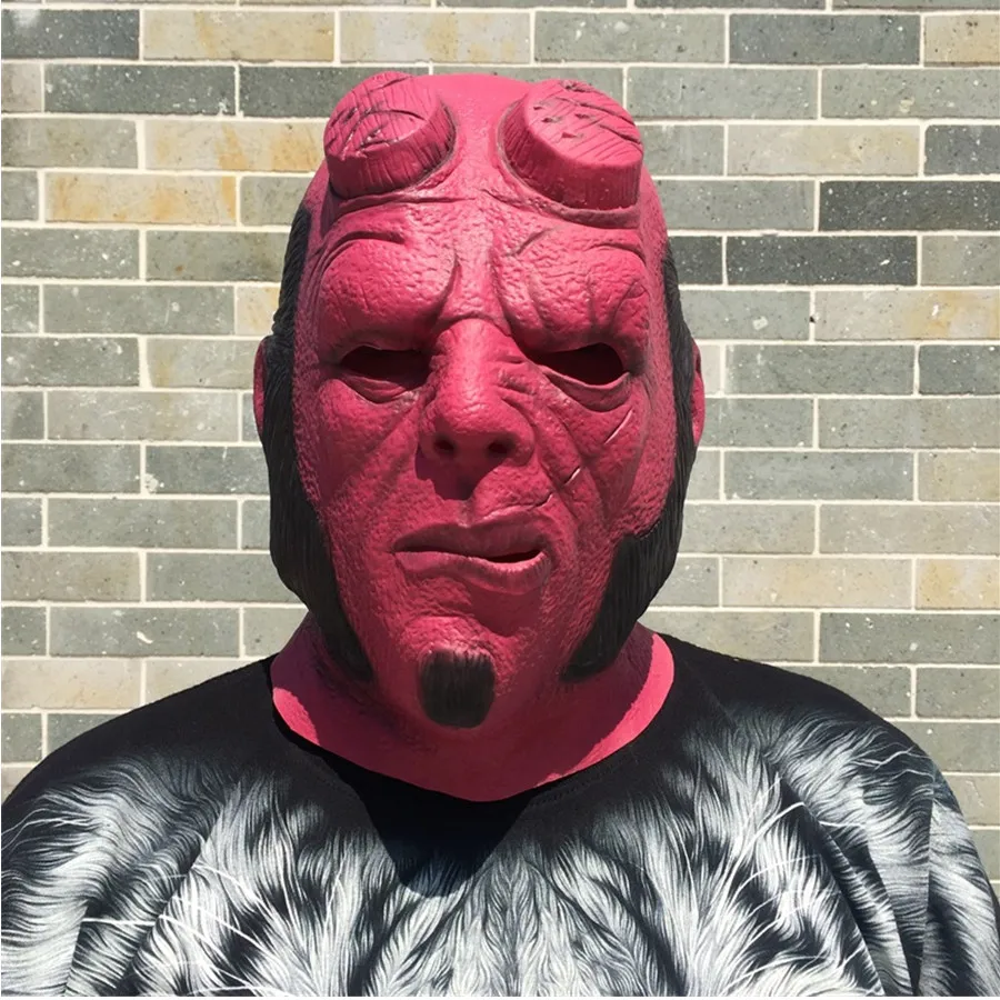 Hellboy маска Hellboy латексные маски перчатки страшный ужас фильм маска костюмы на Хэллоуин косплей реквизит Новинка