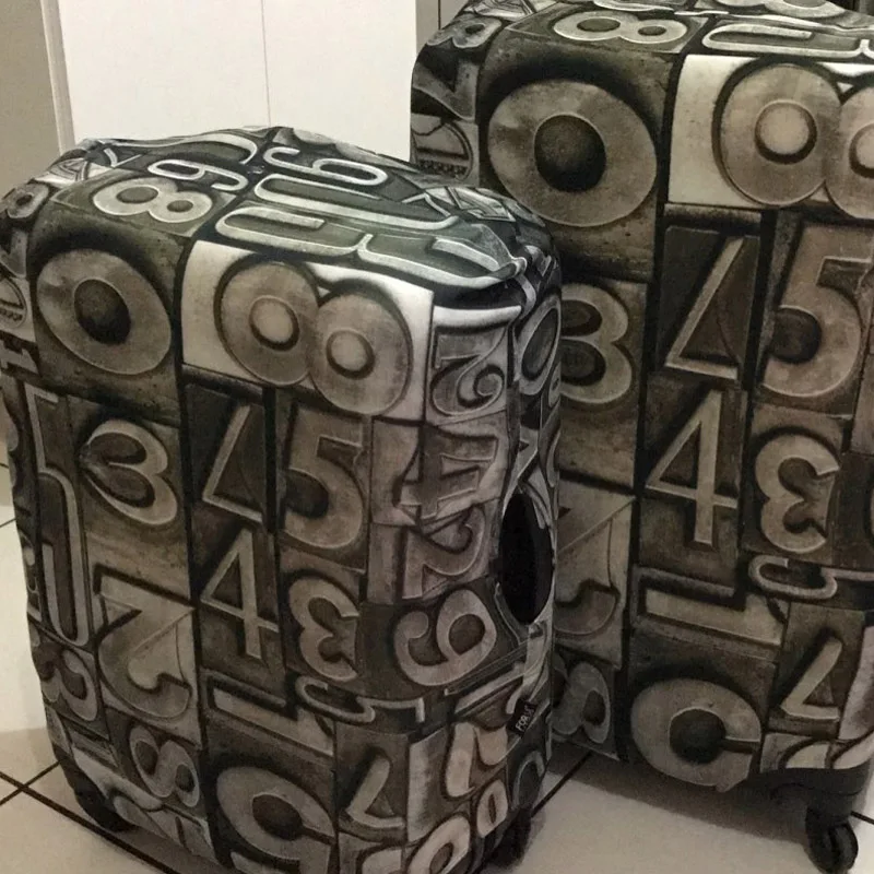 

ELVISWORDS Travel on Road Luggage Protector Cover New York Art Printing Suitcase Elastic Covers Trolley case Dust for 18-32 inch