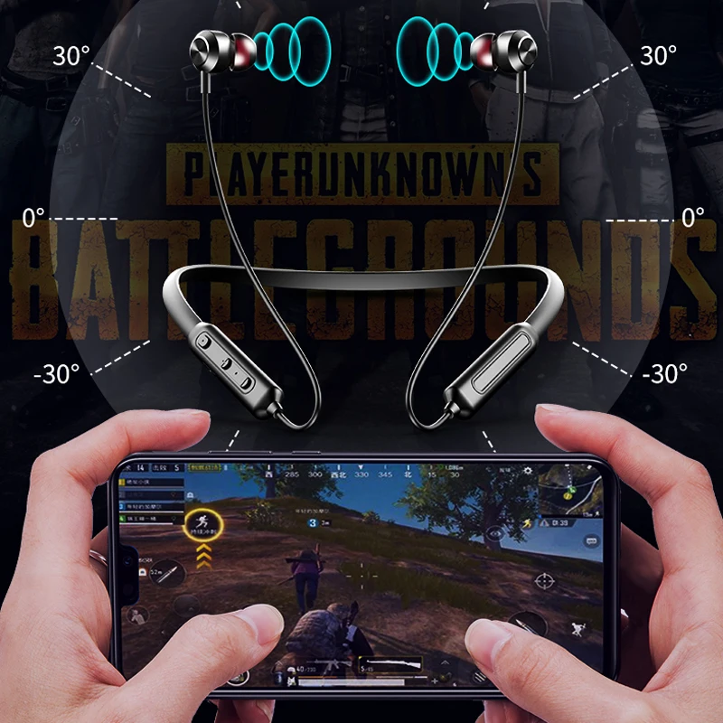 ECHILI быстрая зарядка Bluetooth V5.0 наушники беспроводные спортивные с шейным ремешком