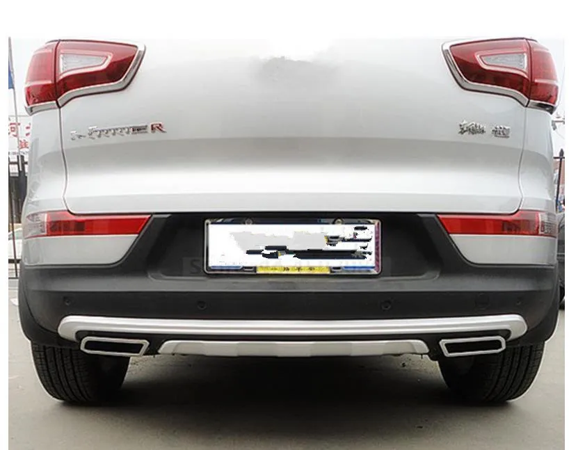 Высокое качество для 2011- KIA Sportager R пластик ABS Хром Передний+ задний бампер Накладка авто-Стайлинг Аксессуары