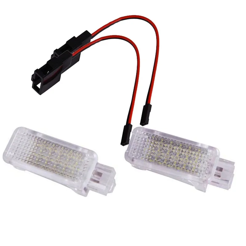 2 шт. ошибок 18SMD светодиодный любезно перчатки коробка под дверь ног светильник для Ауди Шкода Fabia Octavia VW Golf4/5/6 Tiguan Touareg