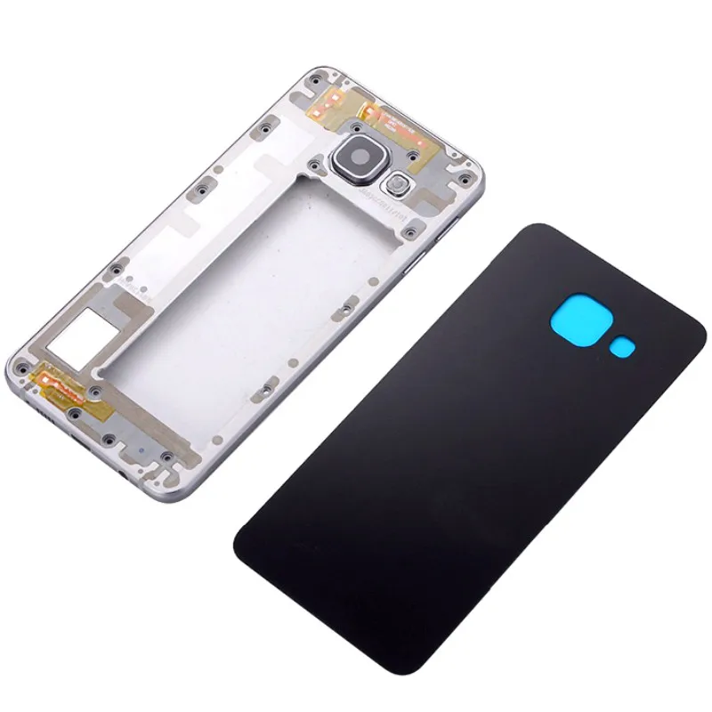 Для Samsung Galaxy A3 2016 A310 A310F полное покрытие корпуса стеклянная крышка батарейного