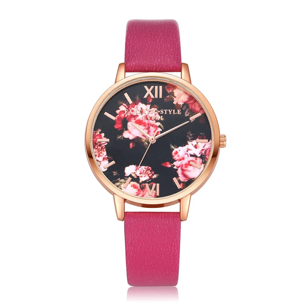 hot pink Женские часы Новое поступление дизайн LVPAI часы Женские кварцевые наручные часы женская одежда подарок часы reloj mujer 30X - Цвет: hot pink