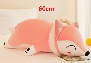 60cm PP хлопок шарф лиса Мягкие плюшевые игрушки животных для детей мягкая подушка/Подушка Дети подарки на день рождения Большой автомобиль кукла 35 см-90 см - Цвет: 60cm