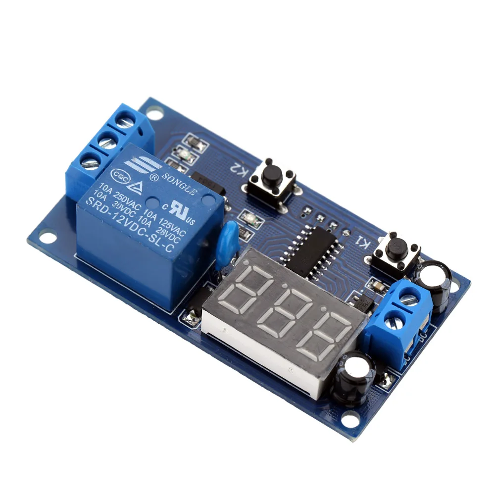 DC 12V LED Digital Display Time Home Automation Delay Relay Trigger Circuit Timer Switch Board Timing Control Module | Инструменты