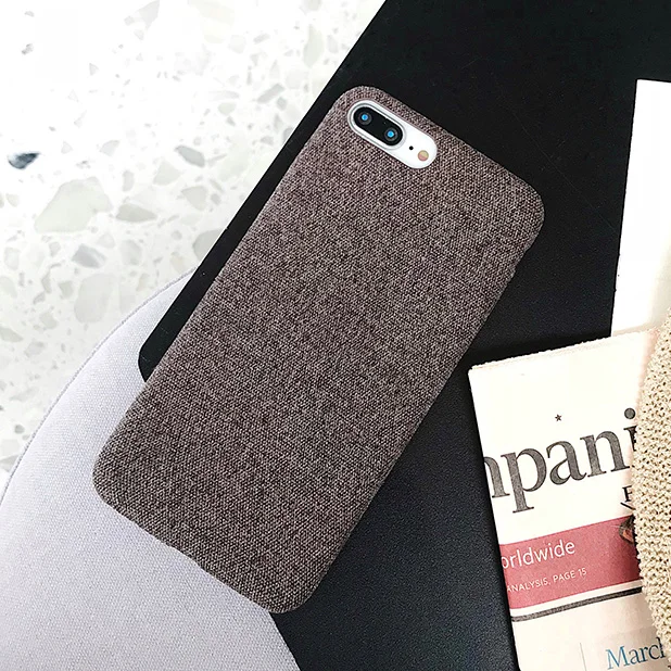 Style 18 KASONPAI ультра-тонкая ткань текстура мягкий чехол для iPhone XS MAX 7 6 6S 8 Plus X XR чехол Холст сетка узор чехол для телефона s Fundas - Цвет: Style 18