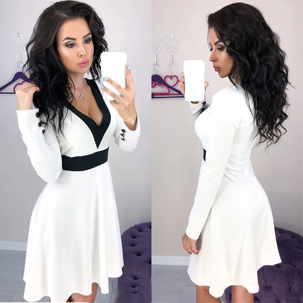 Для женщин элегантное платье трапециевидной формы 2019 Винтаж печати вечерние