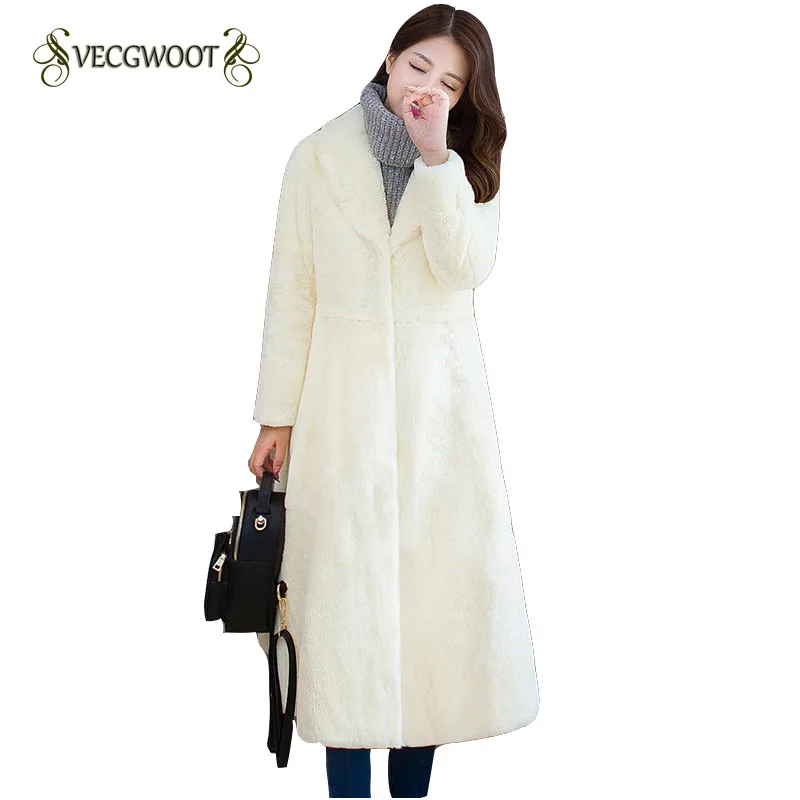 Женское меховое пальто зима 2020 Новинка с длинным рукавом однотонный отложной