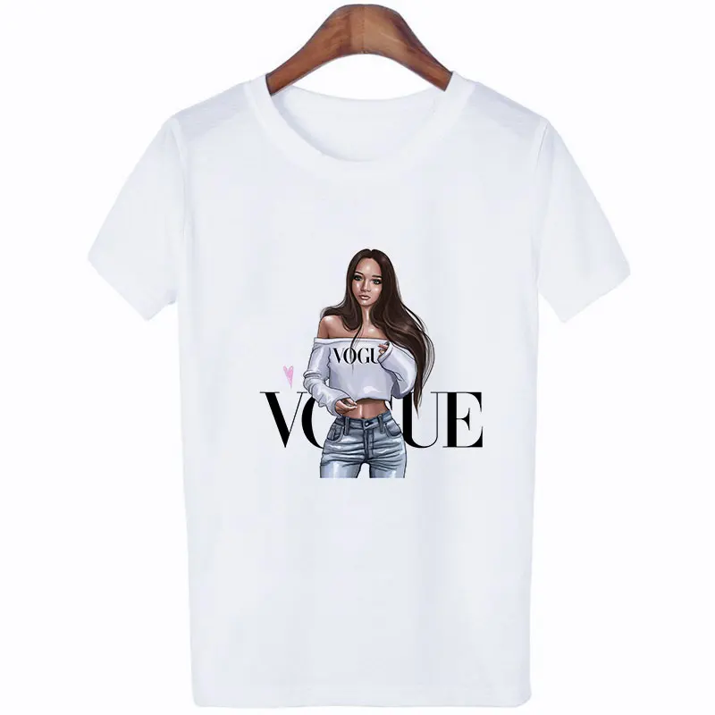 Женская футболка с надписью Vogue в стиле Харадзюку женская для отдыха модная