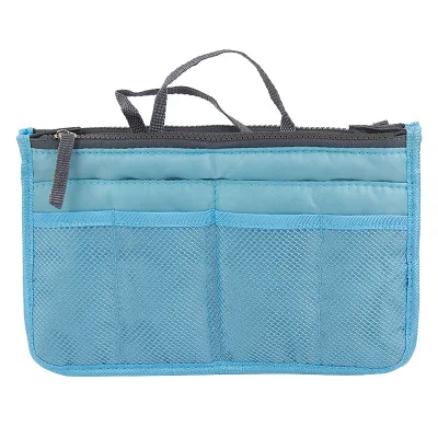 blue Cosmetic Bag Органайзер, Женская нейлоновая сумка-Органайзер для путешествий, сумочка-органайзер, сумочка, Большой вкладыш, женская косметичка для макияжа, дешевая женская сумка-тоут - Цвет: blue Cosmetic Bag