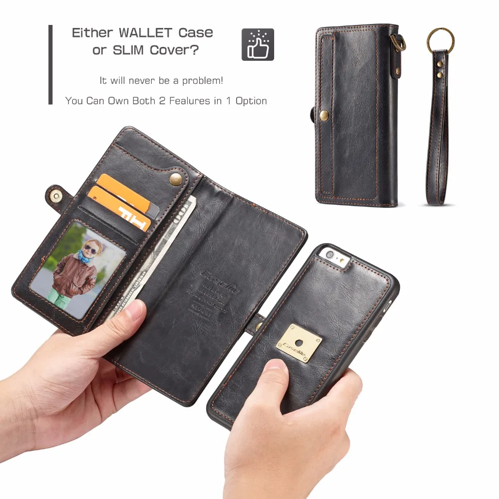 CaseMe-(Q) Phone Cases Multifunction Leather Wallet Card Pocket 2 In1 Back Cover Case | Мобильные телефоны и аксессуары