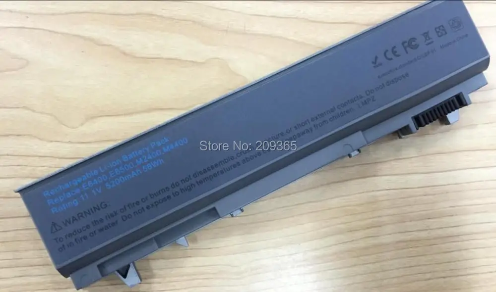 Аккумулятор на 5200 мА · ч для dell Precision M2400 M4400 M4500 M6400 M6500 C719R KY265 KY477 U844G Latitude E6400 E6410 E6500