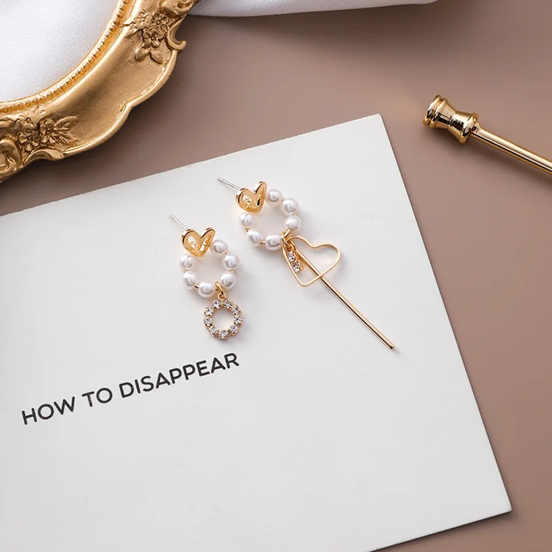 Модные геометрические Женские Висячие серьги с имитацией жемчуга милые