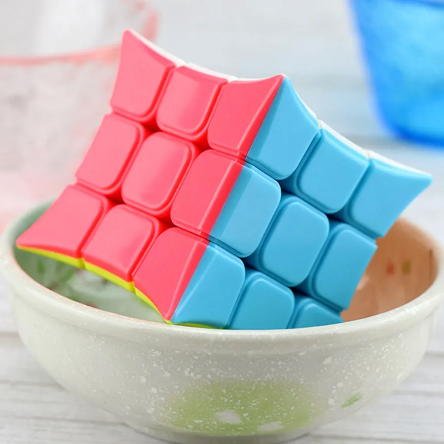 Пазл магический куб Yongjun вогнутый JinJiao 3x3x3*3 333 3 слоя без наклеек профессиональные