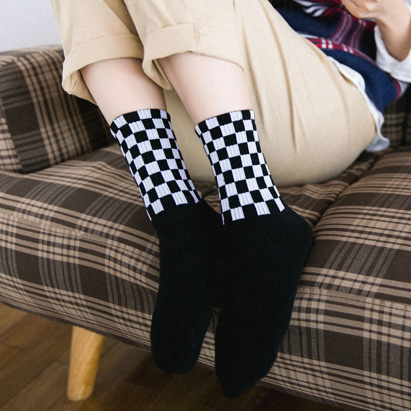 5 пар женские белые и черные носки для скейтборда|Носки| |