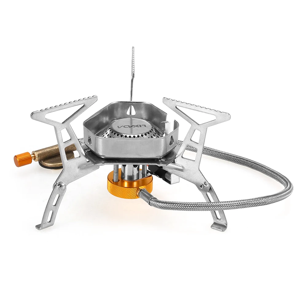 Складная газовая плита Lixada складная ветрозащитная для кемпинга и пикника