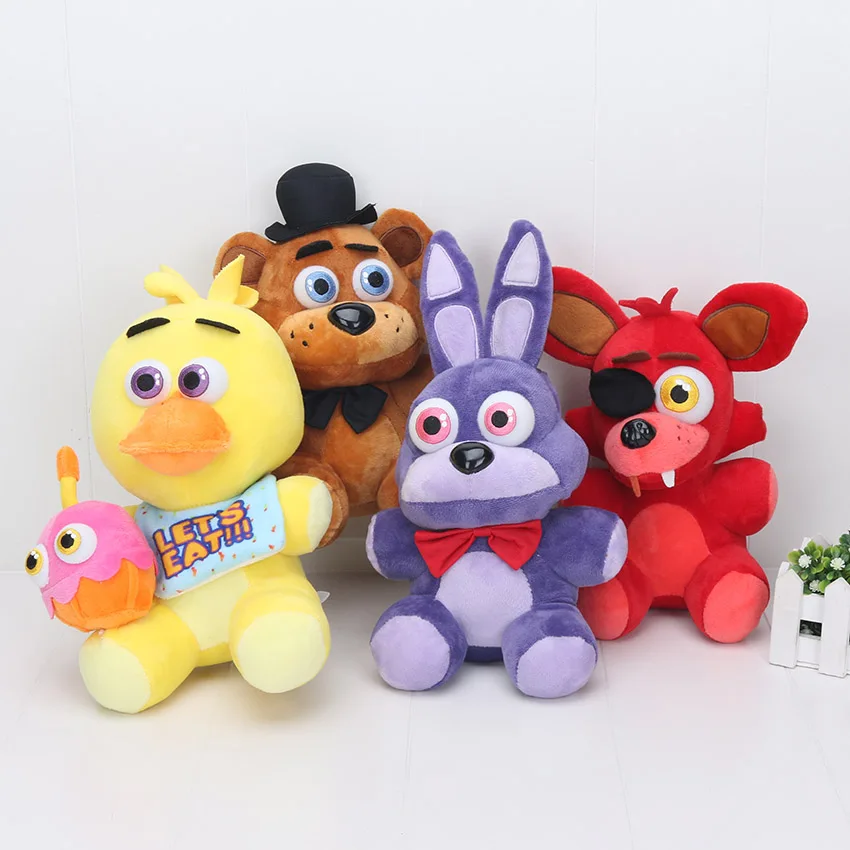

20PCS/lot 25CM Five nights at freddy's FNAF Foxy Freddy Fazbear Bear plush toy birthday funny For kids toy in stock