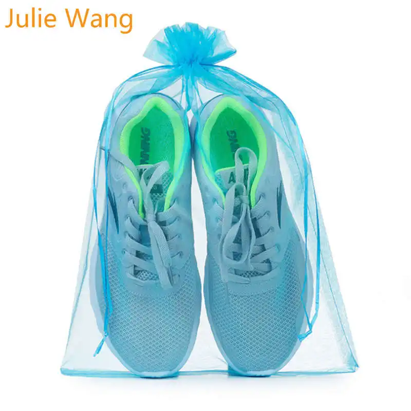 Julie Wang 5 шт. 30*40 см шифоновые ювелирные сумки органза вуаль Упаковка Сумка на год, день рождения, Рождество, Свадебная вечеринка, подарочная сумка