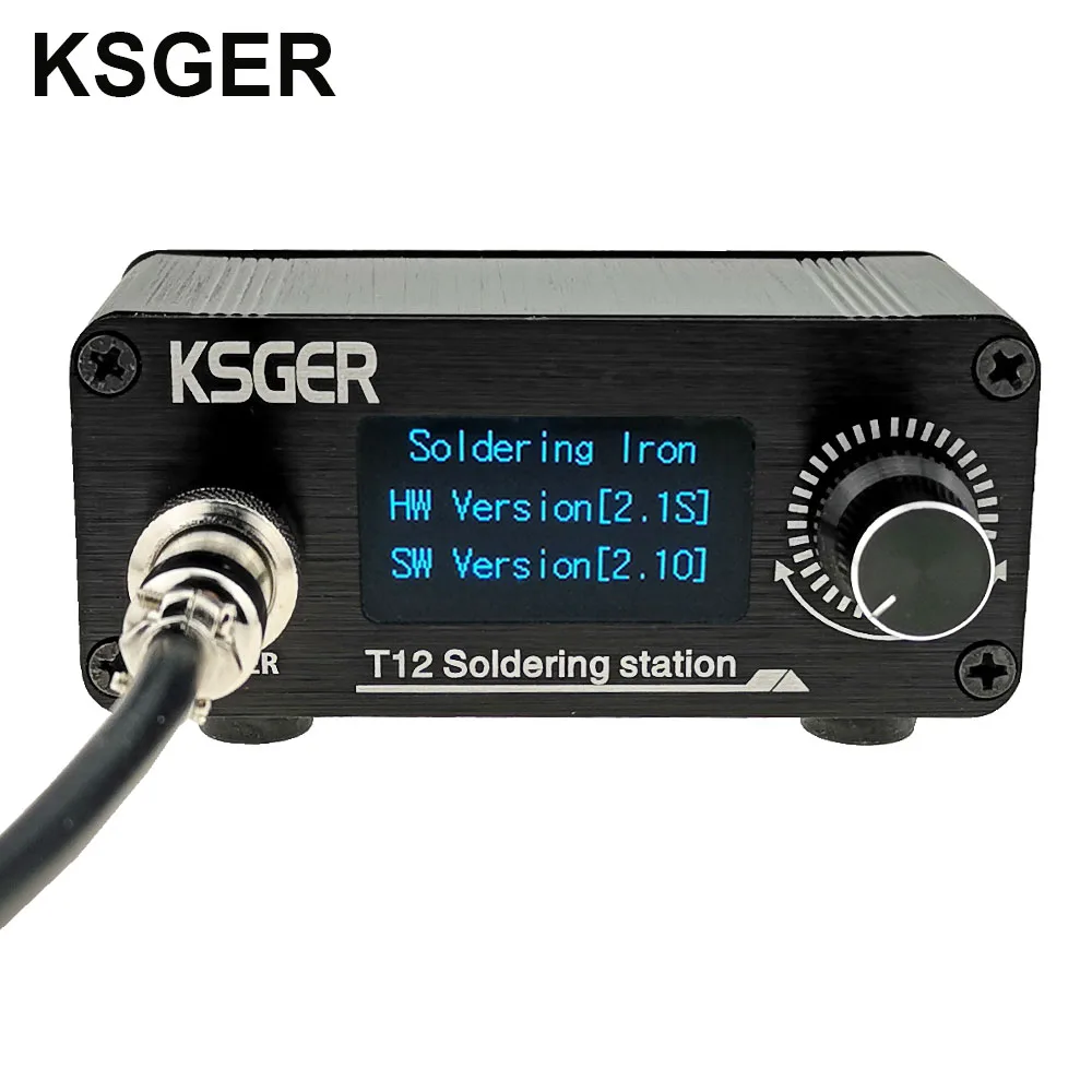 KSGER T12 паяльная станция мини STM32 V2.1S DIY OLED контроллер FX9501 ручка алюминиевый сплав чехол T12 наконечники железа нержавеющая сталь