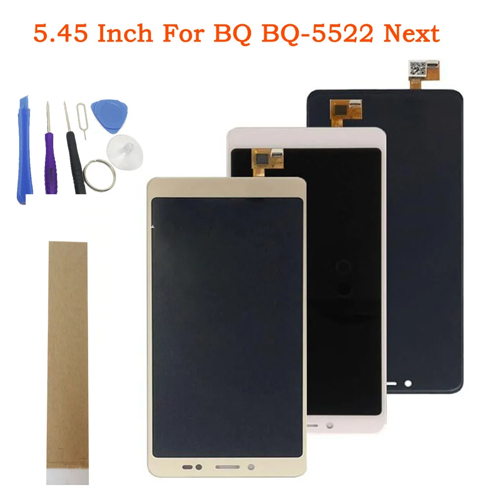 

ЖК-дисплей 5,45 дюйма для BQ BQ-5522 Next BQ5522 BQS5522 с сенсорным датчиком, стеклянный дигитайзер в сборе с инструментами и лентой
