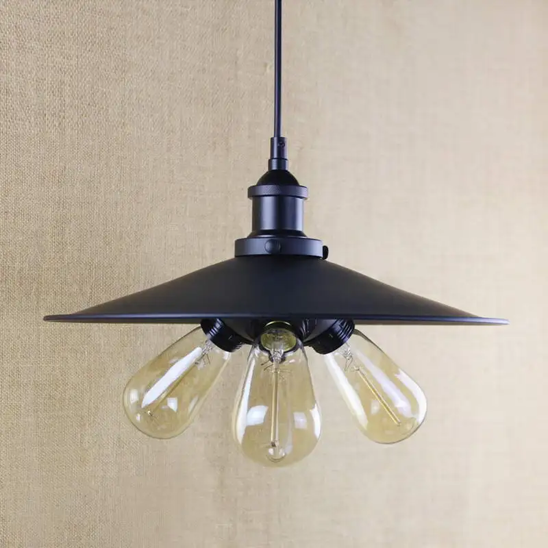 Подвесная лампа в античном стиле для кухни простой металлический светильник