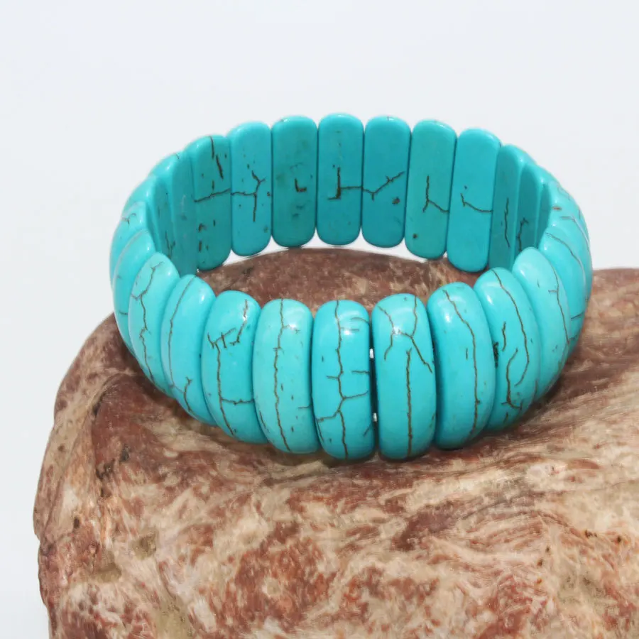 Модный Национальный браслет с натуральным камнем преувеличенный женский