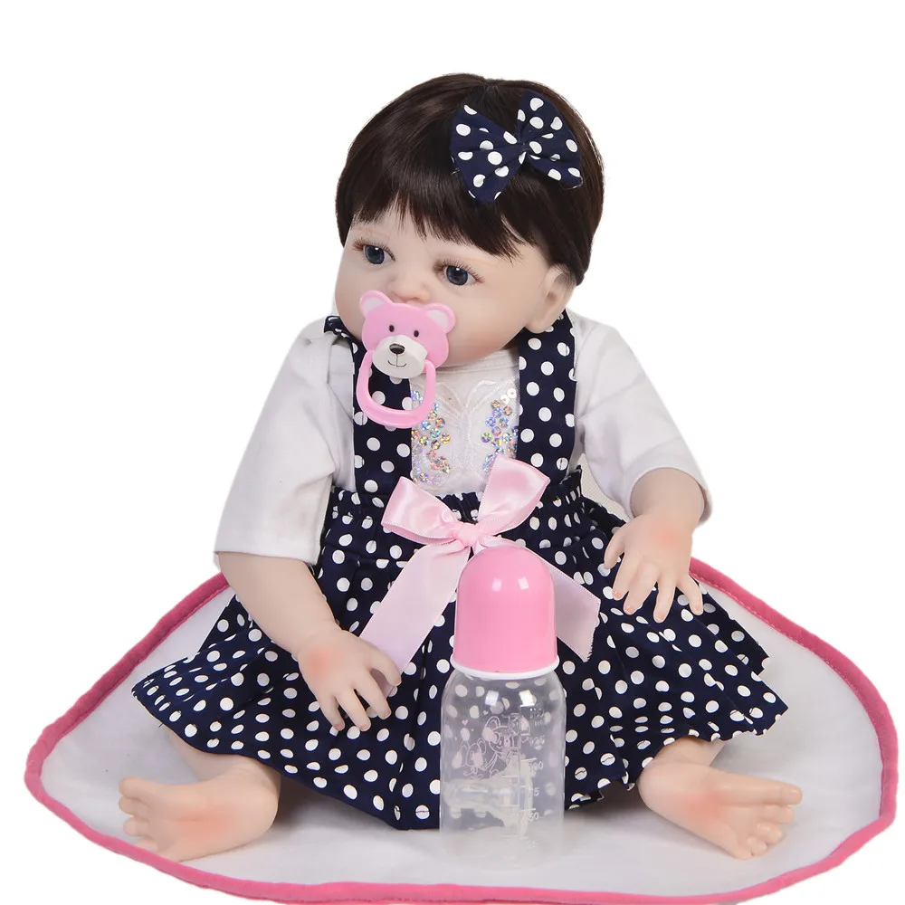 Bebes reborn menina виниловые силиконовые куклы-игрушки для девочек подарок 19 "48 см