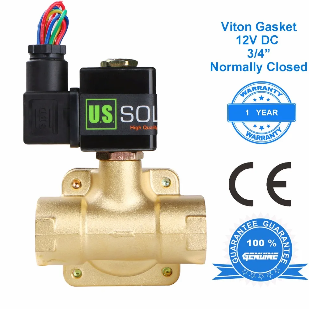 3/4&quot латунь Электромагнитный клапан NPT нормально закрытый 12 В DC 0 16 бар|solenoid valve