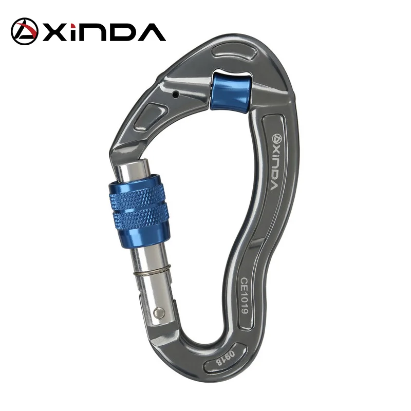 XINDA профессиональный открытый скалолазание 25KN Натяжной замок безопасности Supervivencia винтовой замок карабин рок набор для выживания