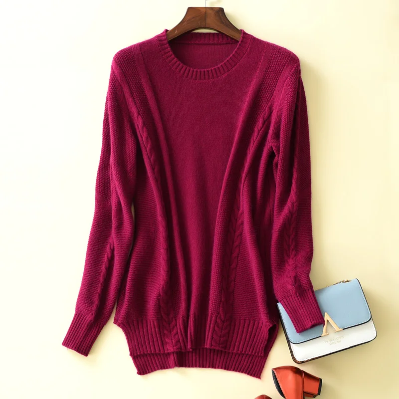 JECH Women 2017 Autumn Winter Fashion O-Neck Sweaters Cashmere Femme Jumpers Long Sleeve Warm Soft Casual Pullover | Женская одежда